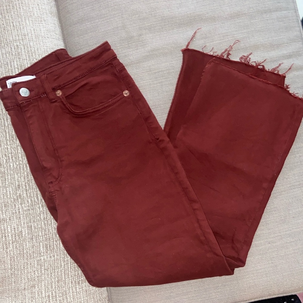 Rust Red Zara Jeans
